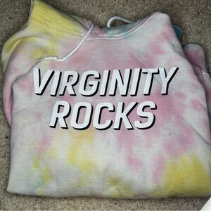 Tie-Dye 'Virginity Rocks' Hoodie
